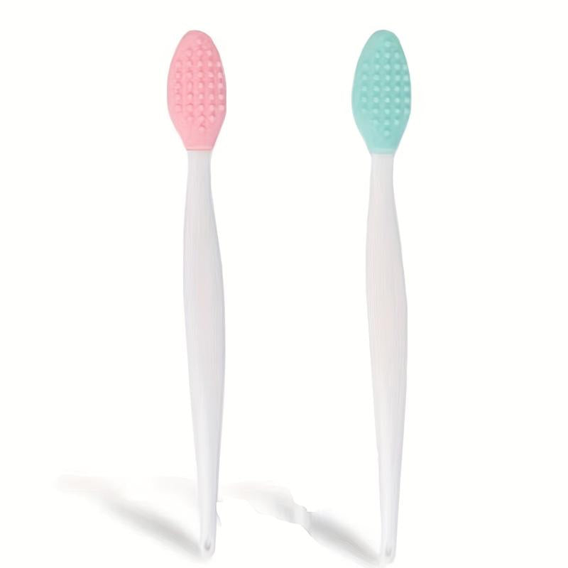 2pcs Double Sided Lip Brush with Soft Silicone Exfoliating Brush