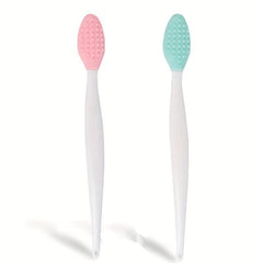 2pcs Double Sided Lip Brush with Soft Silicone Exfoliating Brush
