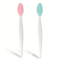 2pcs Double Sided Lip Brush with Soft Silicone Exfoliating Brush