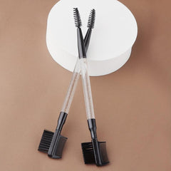 2pcs 3 Head Eyebrow Eyelash Shaper Brush Makeup Tool