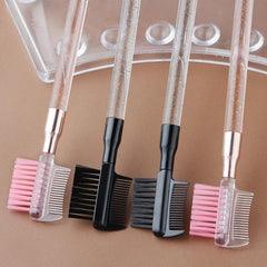 2pcs 3 Head Eyebrow Eyelash Shaper Brush Makeup Tool
