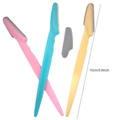 3pcs Eyebrow Razors For Women Dermaplaning Razor With Safety Cover