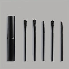 5-Piece Makeup Brush Set Portable Soft Hair Collection Bucket
