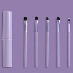 5-Piece Makeup Brush Set Portable Soft Hair Collection Bucket