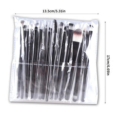20Pcs Makeup Brushes Set Professional Soft Synthetic Hair Powder Foundation Eyes