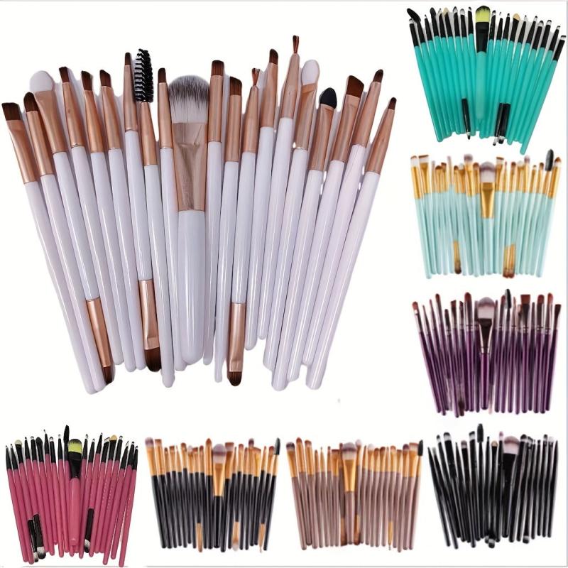 20Pcs Makeup Brushes Set Professional Soft Synthetic Hair Powder Foundation Eyes