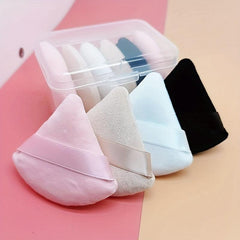 6pcs Triangle Shape Powder Puff Facial Loose Powder Cosmetic Soft Cotton Puff