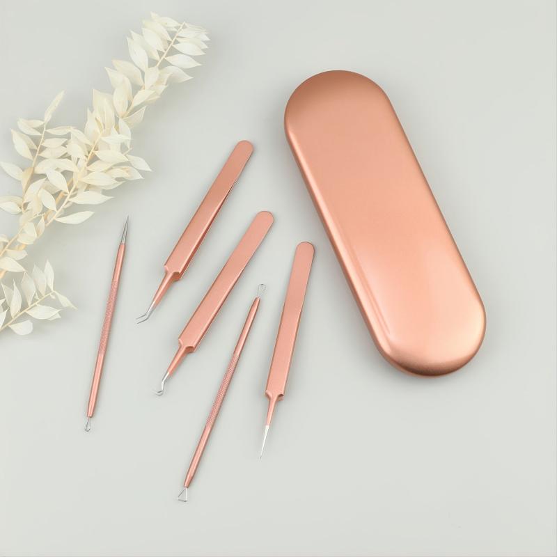 Stainless Steel Blackhead Remover Tool with Tweezers