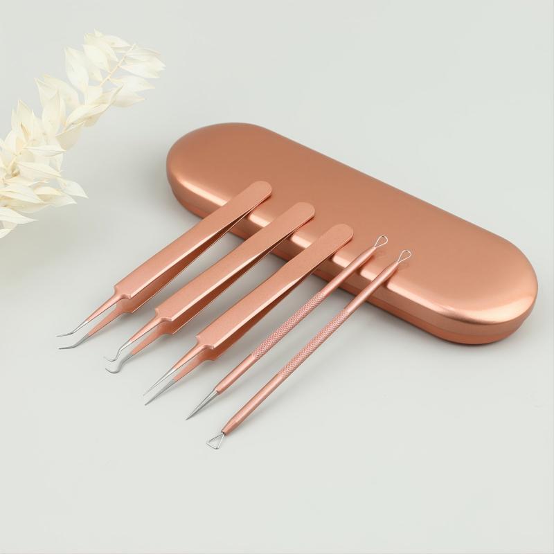 Stainless Steel Blackhead Remover Tool with Tweezers