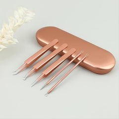 Stainless Steel Blackhead Remover Tool with Tweezers