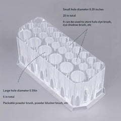 Acrylic 26 Holes Makeup Brush Storage Box Multifunctional Display Pen Holder