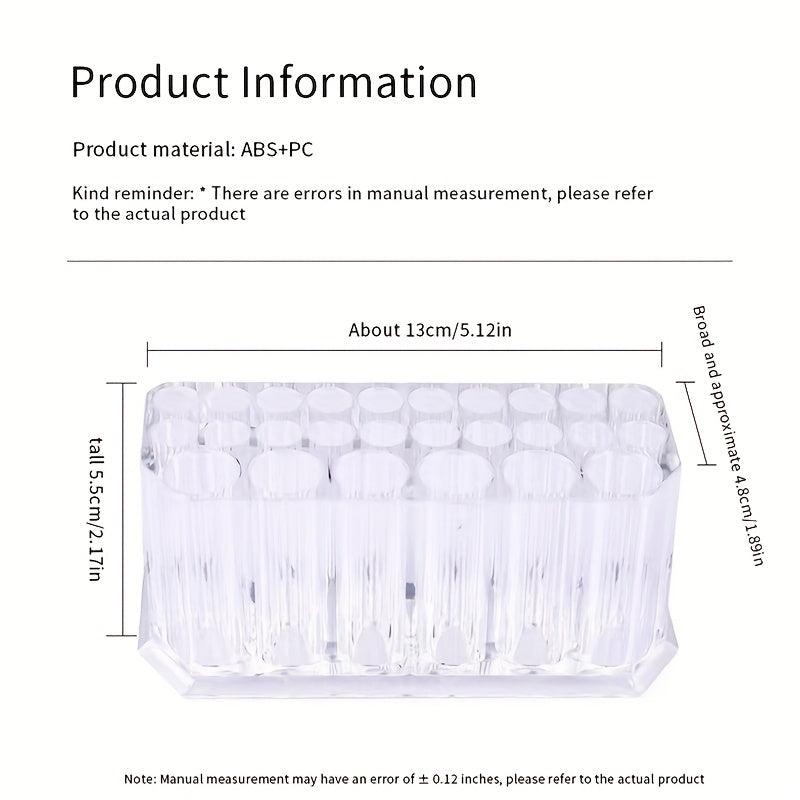 Acrylic 26 Holes Makeup Brush Storage Box Multifunctional Display Pen Holder