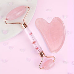 Rose Quartz Face Roller & Gua Sha Facial Beauty Roller