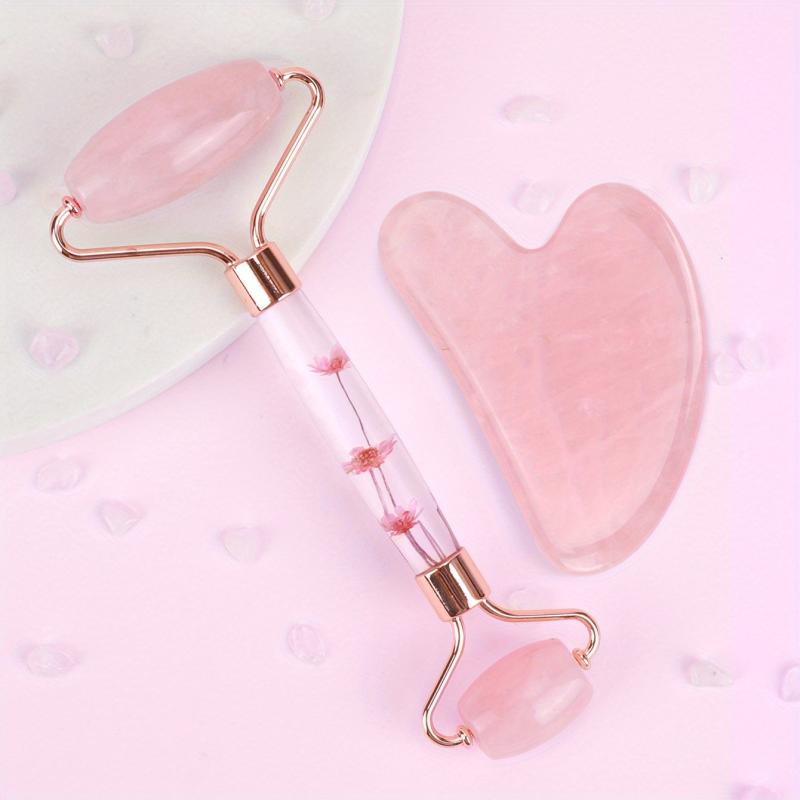 Rose Quartz Face Roller & Gua Sha Facial Beauty Roller