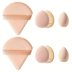 Makeup Sponge Set 15pcs Beauty Egg Finger Powder Puff Fan Triangle Makeup Tool
