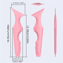 1Pc Reusable Silicone Eyeliner Ruler Eyeliner Stencils Winged Tip Eyeliner Aid