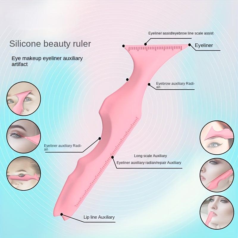 1Pc Reusable Silicone Eyeliner Ruler Eyeliner Stencils Winged Tip Eyeliner Aid