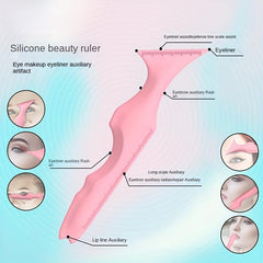 1Pc Reusable Silicone Eyeliner Ruler Eyeliner Stencils Winged Tip Eyeliner Aid