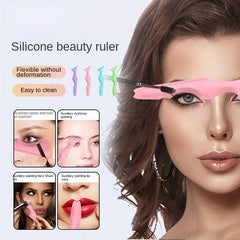 1Pc Reusable Silicone Eyeliner Ruler Eyeliner Stencils Winged Tip Eyeliner Aid