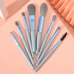 8pcs Travel Makeup Brushes Soft Synthetic Bristles Beauty Tool