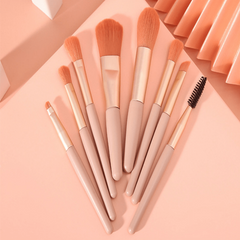 8pcs Travel Makeup Brushes Soft Synthetic Bristles Beauty Tool