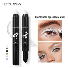 Dual-Ended Eyeshadow Pen Waterproof Shimmer Eye Makeup - 6 Colors