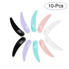 10pcs Mini Cosmetic Spatula Disposable Curved Scoop Makeup Mask Cream Spoon