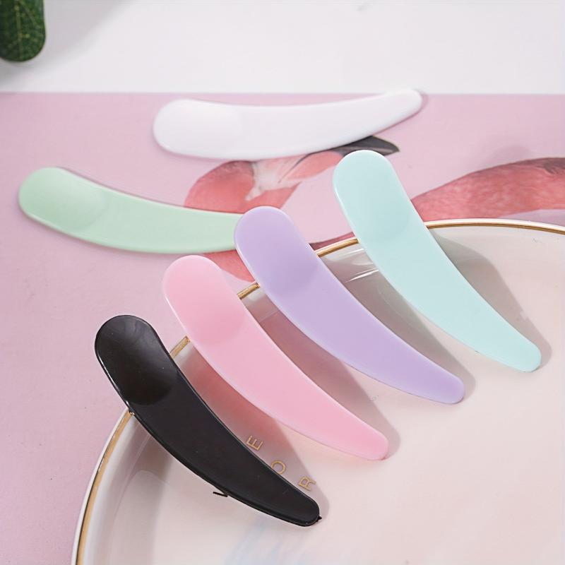 10pcs Mini Cosmetic Spatula Disposable Curved Scoop Makeup Mask Cream Spoon