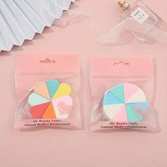 8pcs Mini Makeup Sponges Soft Triangle Shape Contouring Corners Plum Blossom