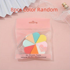 8pcs Mini Makeup Sponges Soft Triangle Shape Contouring Corners Plum Blossom