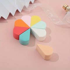 8pcs Mini Makeup Sponges Soft Triangle Shape Contouring Corners Plum Blossom
