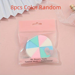 8pcs Mini Makeup Sponges Soft Triangle Shape Contouring Corners Plum Blossom