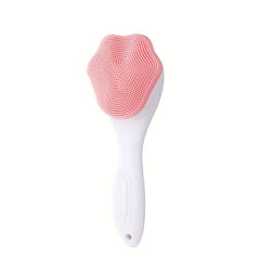 Silicone Face Scrubber Exfoliating Brush Handheld Facial Cleansing Brush