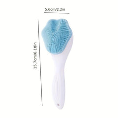 Silicone Face Scrubber Exfoliating Brush Handheld Facial Cleansing Brush