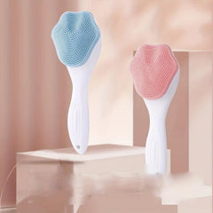 Silicone Face Scrubber Exfoliating Brush Handheld Facial Cleansing Brush