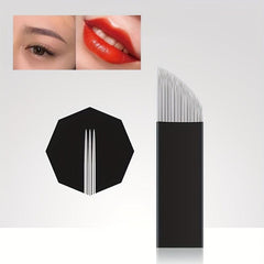 10PCS Tattoo Eyebrows Hand Blade 28 Needle for Lips and Fogging Needle