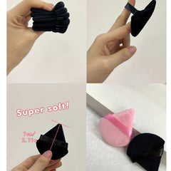 10 Triangular Velvet Makeup Puff Beauty Tool Wet/Dry Dual use Makeup Puff