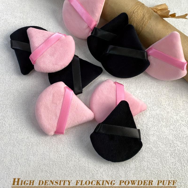 10 Triangular Velvet Makeup Puff Beauty Tool Wet/Dry Dual use Makeup Puff