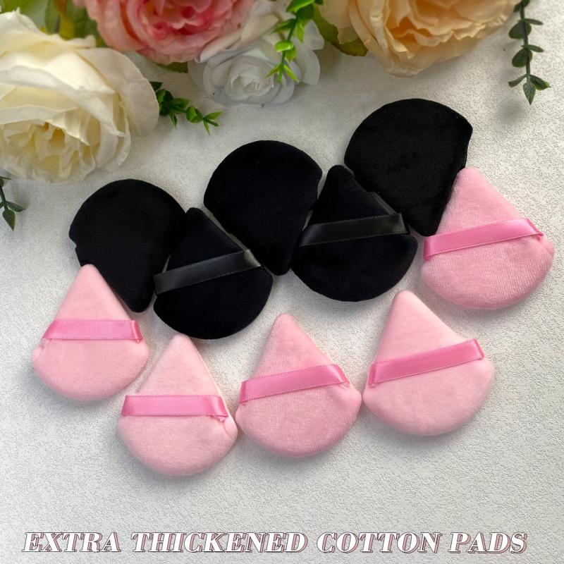 10 Triangular Velvet Makeup Puff Beauty Tool Wet/Dry Dual use Makeup Puff