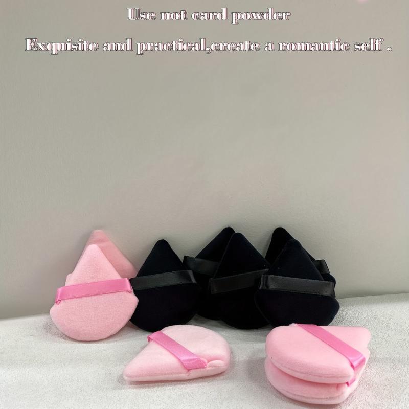 10 Triangular Velvet Makeup Puff Beauty Tool Wet/Dry Dual use Makeup Puff