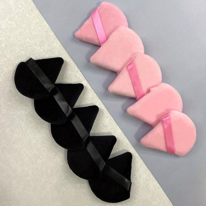 10 Triangular Velvet Makeup Puff Beauty Tool Wet/Dry Dual use Makeup Puff