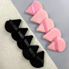 10 Triangular Velvet Makeup Puff Beauty Tool Wet/Dry Dual use Makeup Puff
