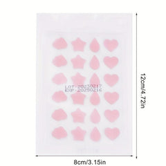 Disposable Acne Pimple Patch 24pcs Heart Star Shape