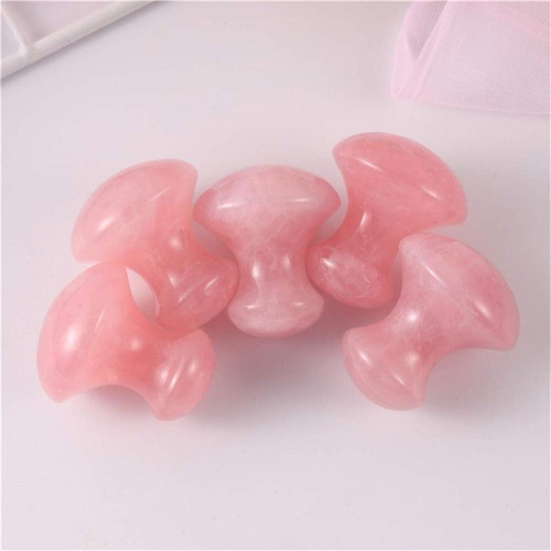 Mushroom Shape Guasha Massager For Face Lift Pink