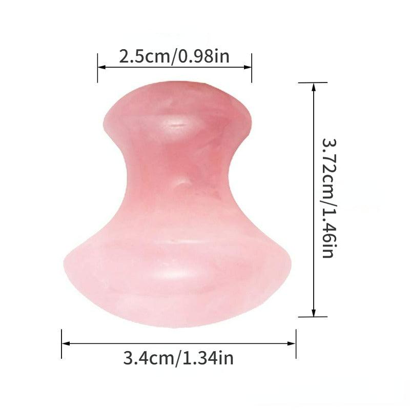 Mushroom Shape Guasha Massager For Face Lift Pink