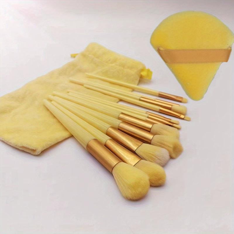 13pcs Makeup Brushes Set & 1pcs Makeup Puff Kit