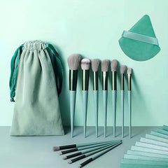 13pcs Makeup Brushes Set & 1pcs Makeup Puff Kit
