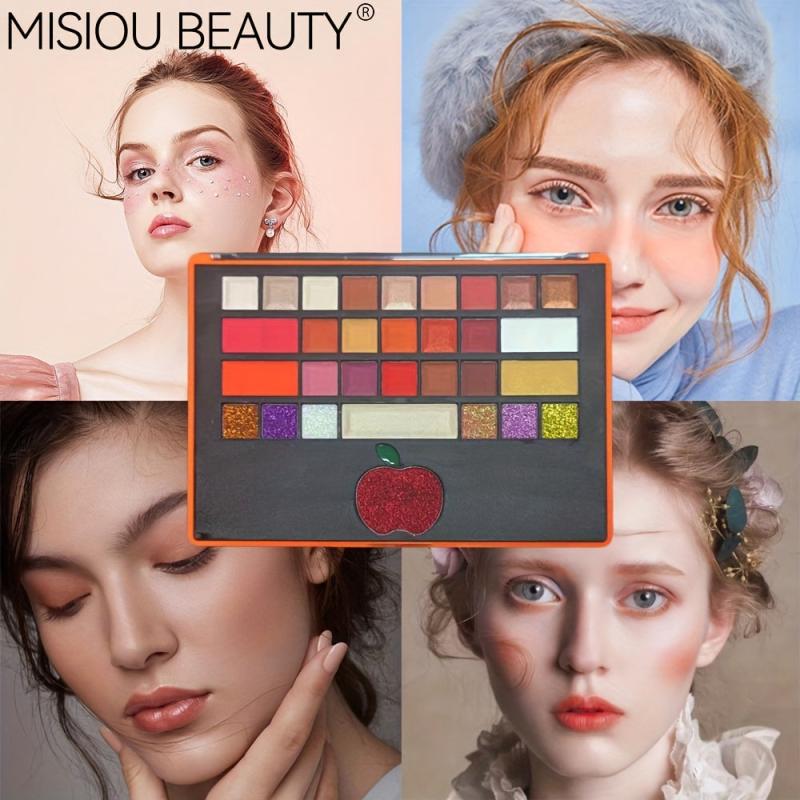 30 Colors Eyeshadow Palette Matte Natural Shimmer Finish Blush Contouring