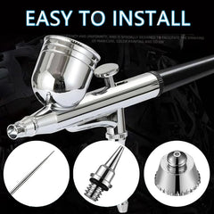 10Pcs Airbrush Nozzle Needle Cap Kit w/ Wrench Replacement Parts 0.2 0.3 0.5mm