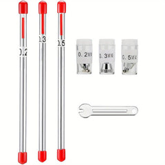 10Pcs Airbrush Nozzle Needle Cap Kit w/ Wrench Replacement Parts 0.2 0.3 0.5mm